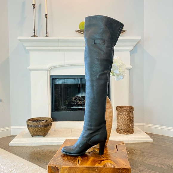 Sold Chloé Over The Knee Thigh High Leather Boots - Picture 3 of 7
